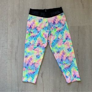 Victoria’s Secret PINK, Capri Tie Dye Striped Ultimate Leggings, Size XS